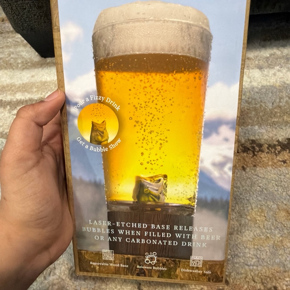 Beer Glass with Laser-Etched Base